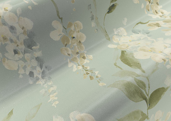 Wisteria Silk, Subtle Blue - Motorised Roman Blind - Image 4